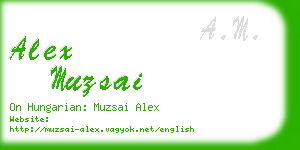 alex muzsai business card